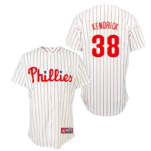 Kyle Kendrick #38 Youth Baseball Jersey-Philadelphia Phillies Authentic Home White Cool Base MLB Jersey